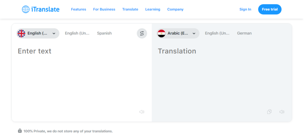 AI Translator English to Arabic