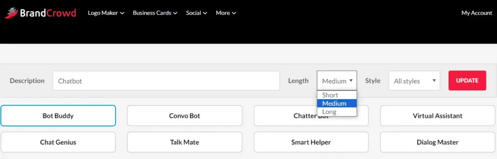 chatbot name generator