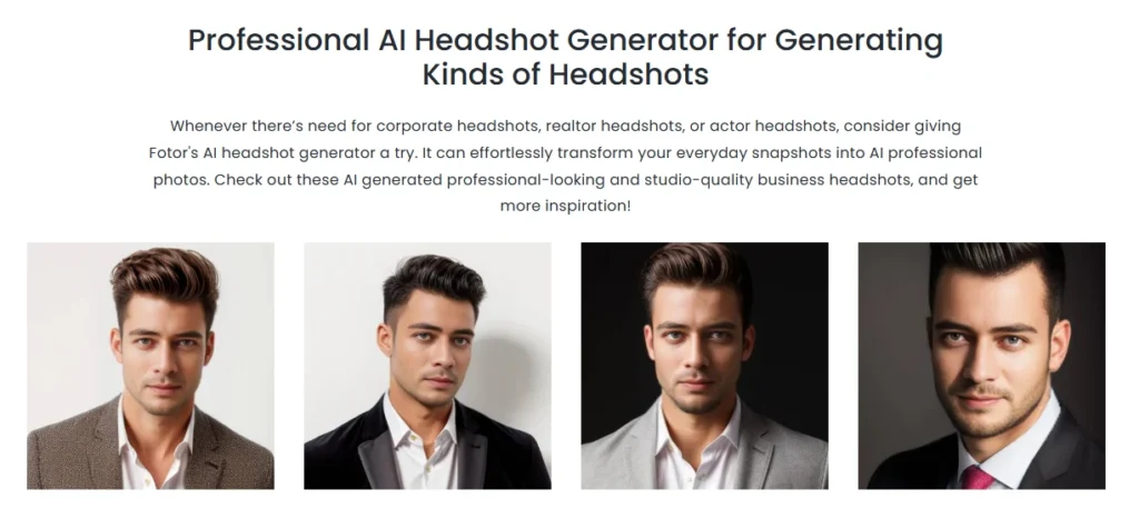 AI headshot generator fotor