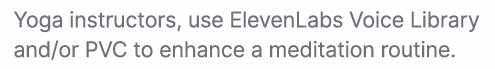 elevenlabs voiceover ai uses