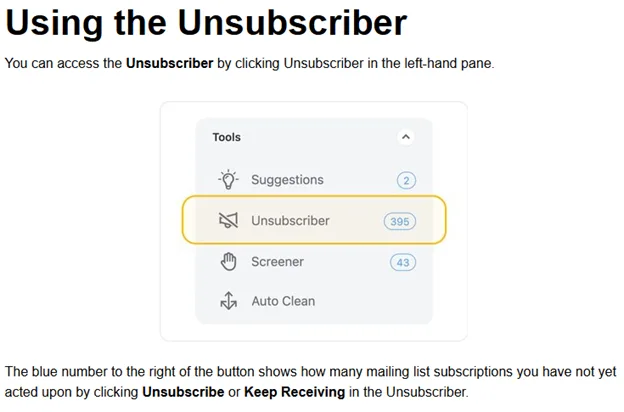 automatic unsubscribe email