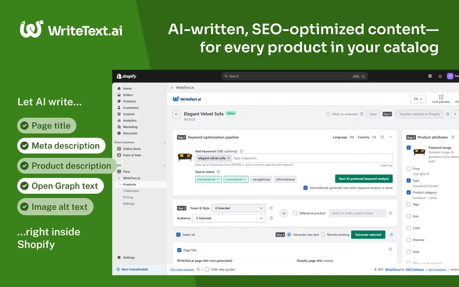 WriteText.ai for Shopify
